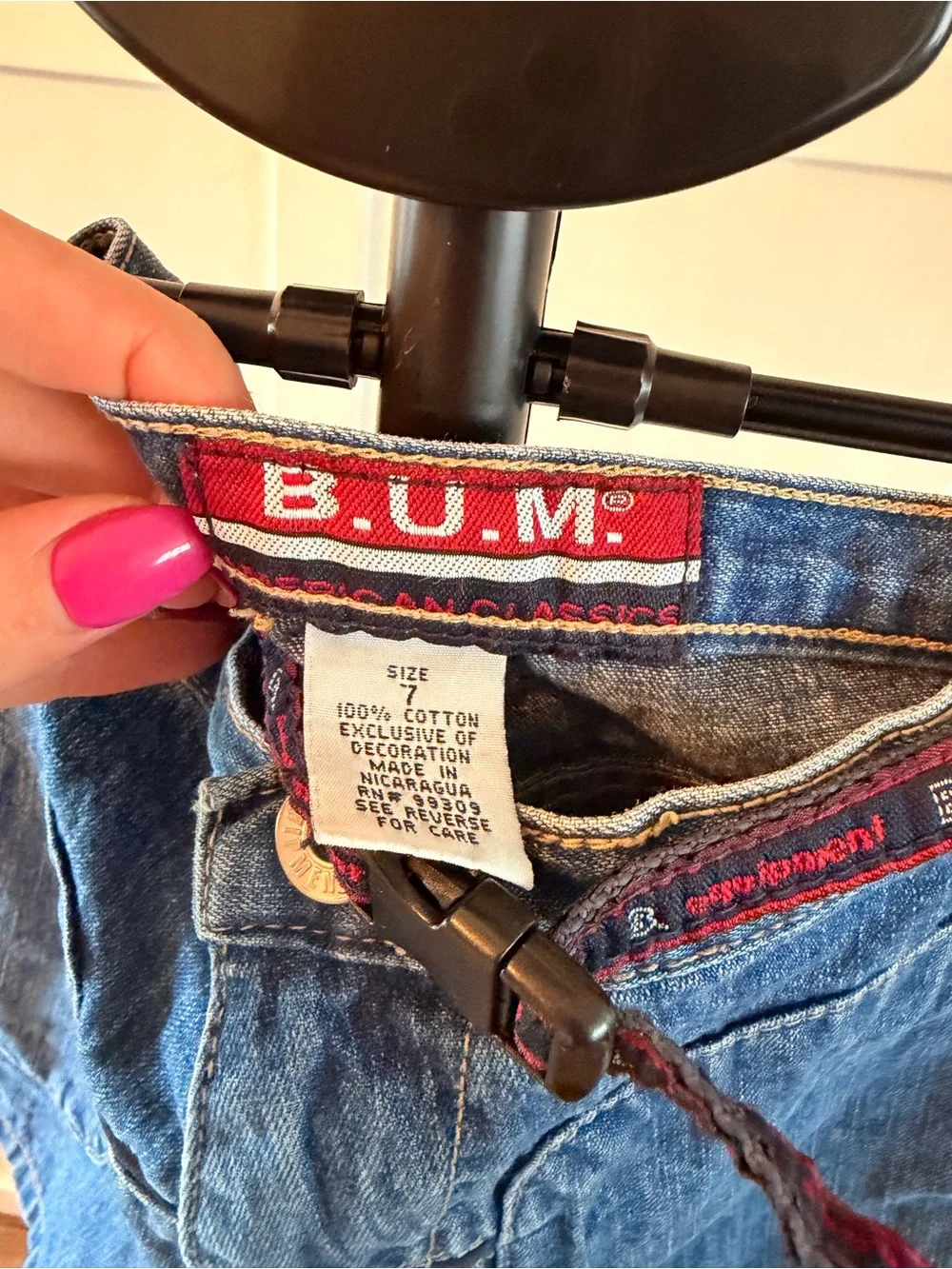 B.U.M. Equipment Vintage Denim Utility Shorts | Y2K | Size 7